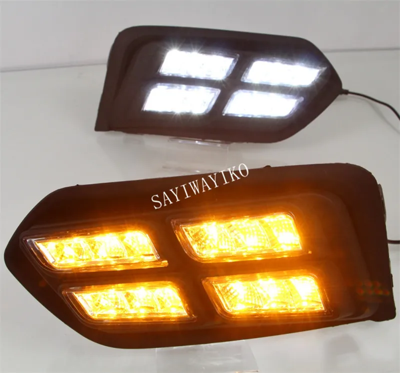 1 set For Honda City 2017 2018 DRL Driving Daytime Running Light with yellow turnning signal fog lamp LED Accessories
1 set For Honda City 2017 2018 DRL Driving Daytime Running Light with yellow turnning signal fog lamp LED Accessories