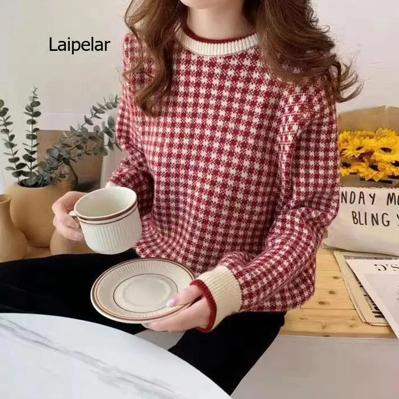 Classic O-Neck Knitted Pullover Korean Loose Vintage Pullover 2021 Autumn Winter Long Sleeve New Clothes Women
Classic O-Neck Knitted Pullover Korean Loose Vintage Pullover 2021 Autumn Winter Long Sleeve New Clothes Women