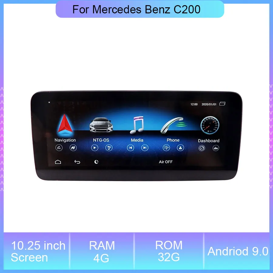 Android 9.0 DVD Stereo Multimedia 10.25 ‘’ For Mercedes Benz C200 Radio GPS Navigation Head
Android 9.0 DVD Stereo Multimedia 10.25 ‘’ For Mercedes Benz C200 Radio GPS Navigation Head