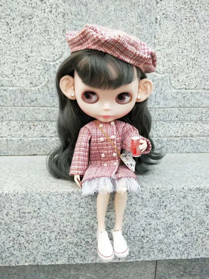 One-sixth fashion pink plaid Blythes doll dress salsa coat + pink slim belt + pink plaid hat super cute new 3 pieces suit
One-sixth fashion pink plaid Blythes doll dress salsa coat + pink slim belt + pink plaid hat super cute new 3 pieces suit