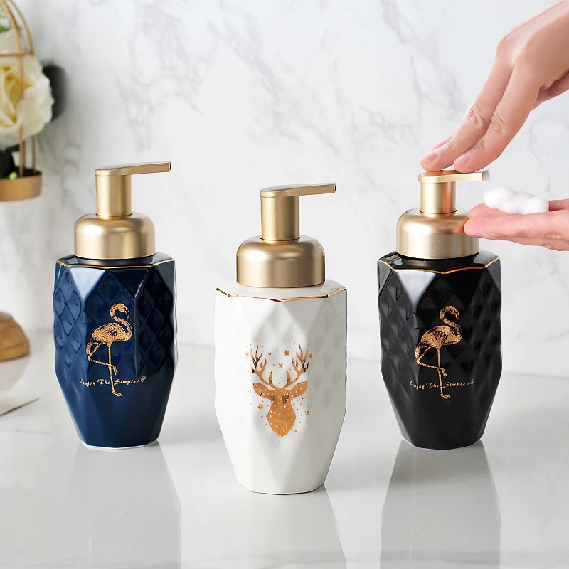 Foaming Soap Dispenser Ceramic Hand Kitchen Sink Soap Container Shower Gel Bottle Bathroom Shampoo Holder Soap Mousses Bottle
Foaming Soap Dispenser Ceramic Hand Kitchen Sink Soap Container Shower Gel Bottle Bathroom Shampoo Holder Soap Mousses Bottle