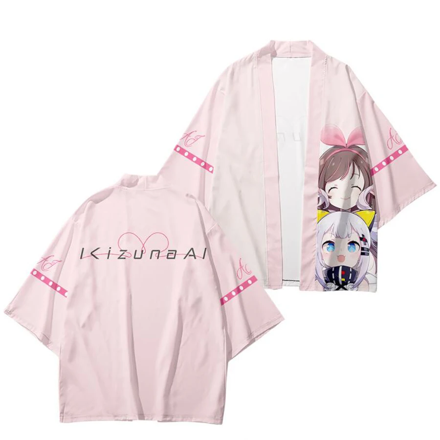 Anime Kizuna Ai Cosplay Japanese Kimono Haori Yukata Women/Men Fashion Summer Casual Cool Short Sleeve Streetwear Shirt
Anime Kizuna Ai Cosplay Japanese Kimono Haori Yukata Women/Men Fashion Summer Casual Cool Short Sleeve Streetwear Shirt