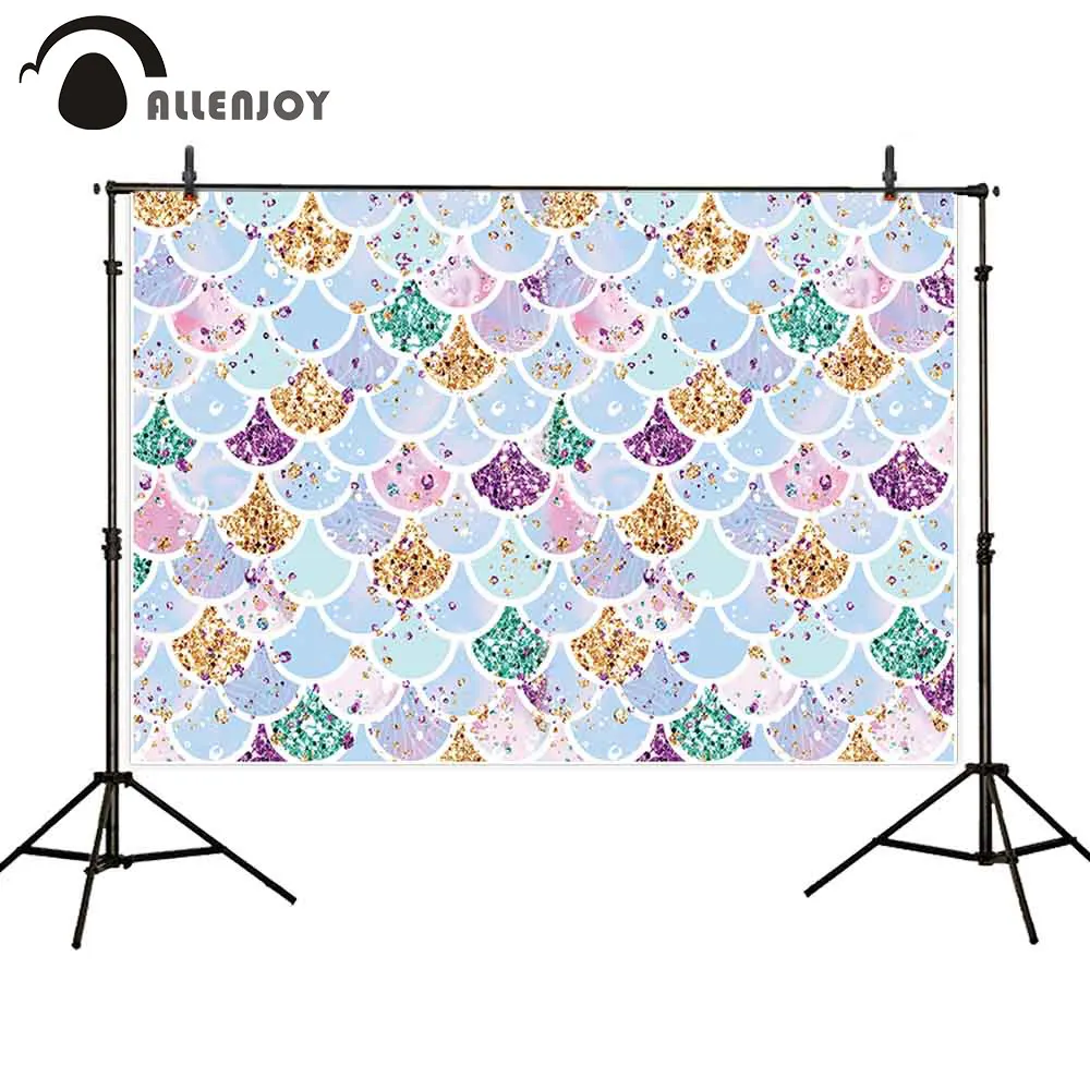 Allenjoy mermaid cartoon background for photography Colorful scales glitter twinkle sequin backdrops baby shower birthday banner
Allenjoy mermaid cartoon background for photography Colorful scales glitter twinkle sequin backdrops baby shower birthday banner