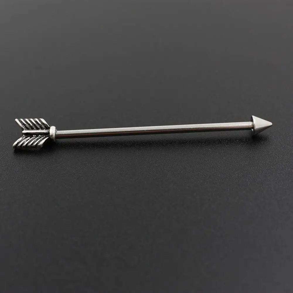JHJT 14G Industrial Piercing Barbell 316L Surgical Stainless Steel Arrow Teeth Cartilage Ear Ring Piercing Body Jewelry
JHJT 14G Industrial Piercing Barbell 316L Surgical Stainless Steel Arrow Teeth Cartilage Ear Ring Piercing Body Jewelry