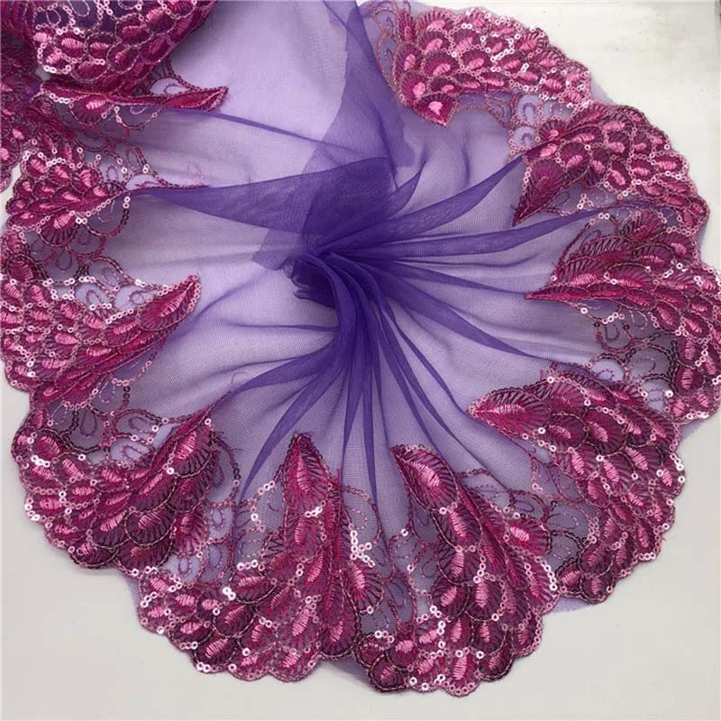 30Yards Purple Blue Red Pink Embroidered Lace Trim Ribbon Fabric Clothes Handicraft DIY Sewing Decoration 20cm Wide
30Yards Purple Blue Red Pink Embroidered Lace Trim Ribbon Fabric Clothes Handicraft DIY Sewing Decoration 20cm Wide