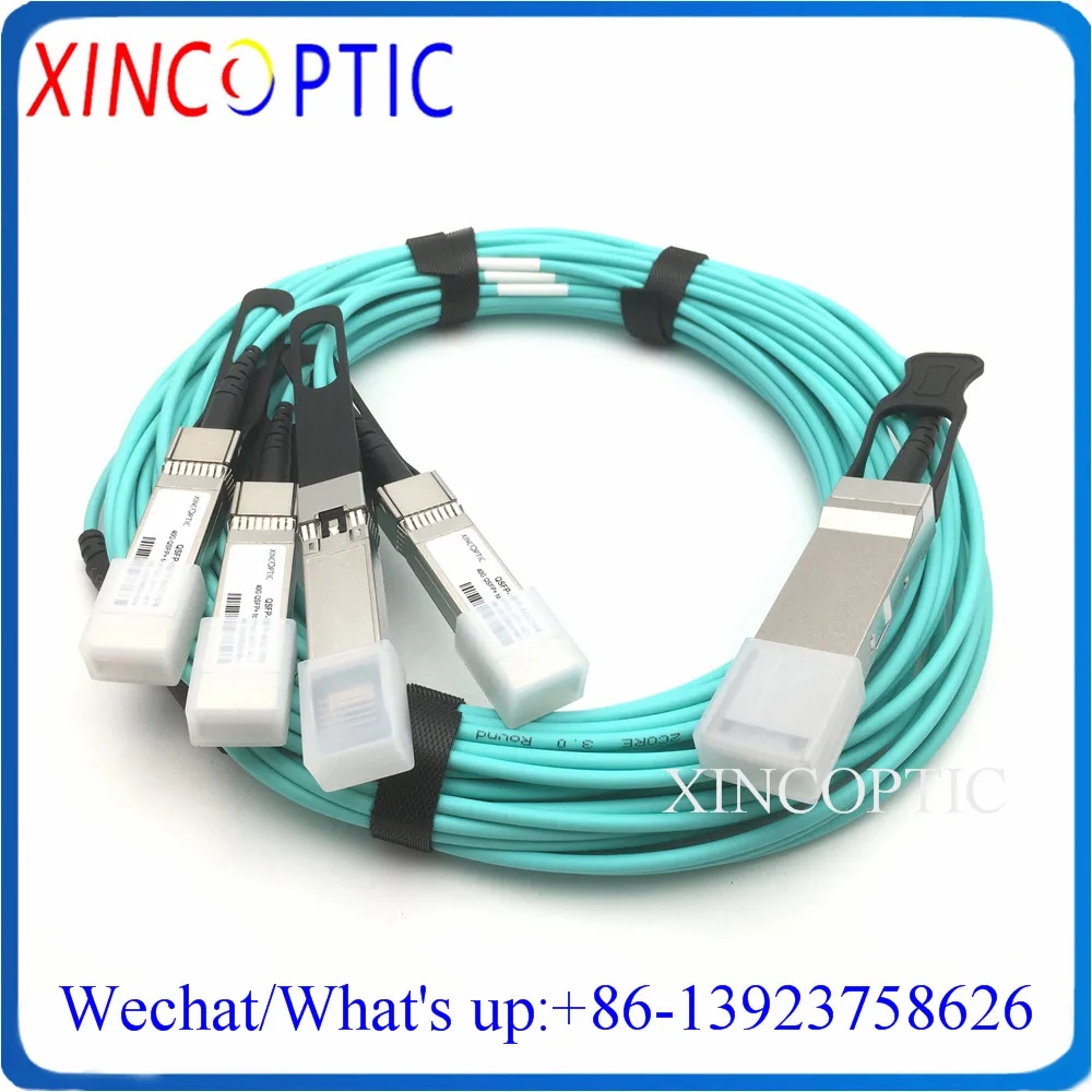 Активный оптический кабель 40G QSFP + до 4x10G SFP + 15 м, 20 м, 25 м, совместим с Cisco Intel Arista QSFP + до 4*10G, кабель AOC
Активный оптический кабель 40G QSFP + до 4x10G SFP + 15 м, 20 м, 25 м, совместим с Cisco Intel Arista QSFP + до 4*10G, кабель AOC