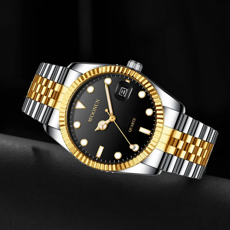 2021 Lxuury Business Watches Men Silver Gold Stainless Steel Band Auto Date Quartz Wristwatches Men Male Colck Gift Reloj Hombre
2021 Lxuury Business Watches Men Silver Gold Stainless Steel Band Auto Date Quartz Wristwatches Men Male Colck Gift Reloj Hombre