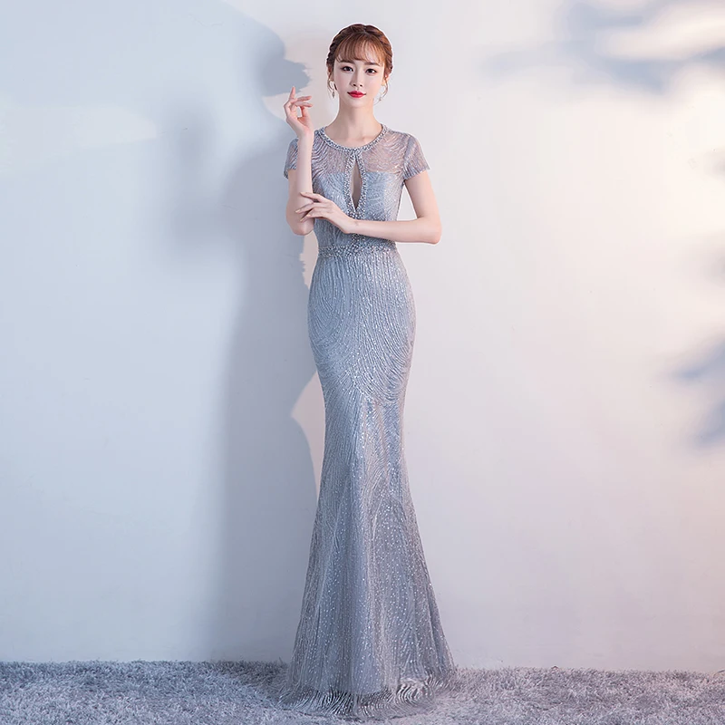 Evening Dress 2020 New Noble Elegant Long Prom Dresses Sexy Mermaid Banquet Party High-end Formal Dress Sequins Beading Dresses
Evening Dress 2020 New Noble Elegant Long Prom Dresses Sexy Mermaid Banquet Party High-end Formal Dress Sequins Beading Dresses