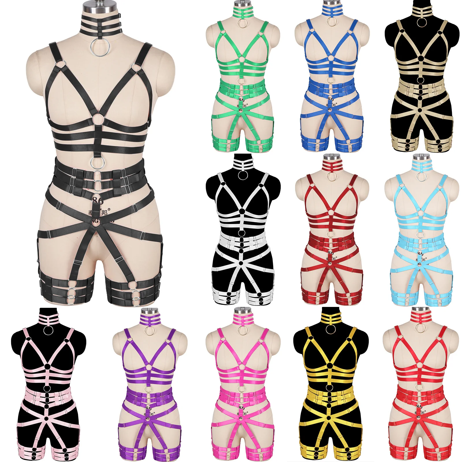 Fetish Goth Dance Rave Full Strappy Harness Set Hollow Out Women Body Cross Cage Bra Cupless Elastic Adjust Lingerie Plus Size
Fetish Goth Dance Rave Full Strappy Harness Set Hollow Out Women Body Cross Cage Bra Cupless Elastic Adjust Lingerie Plus Size