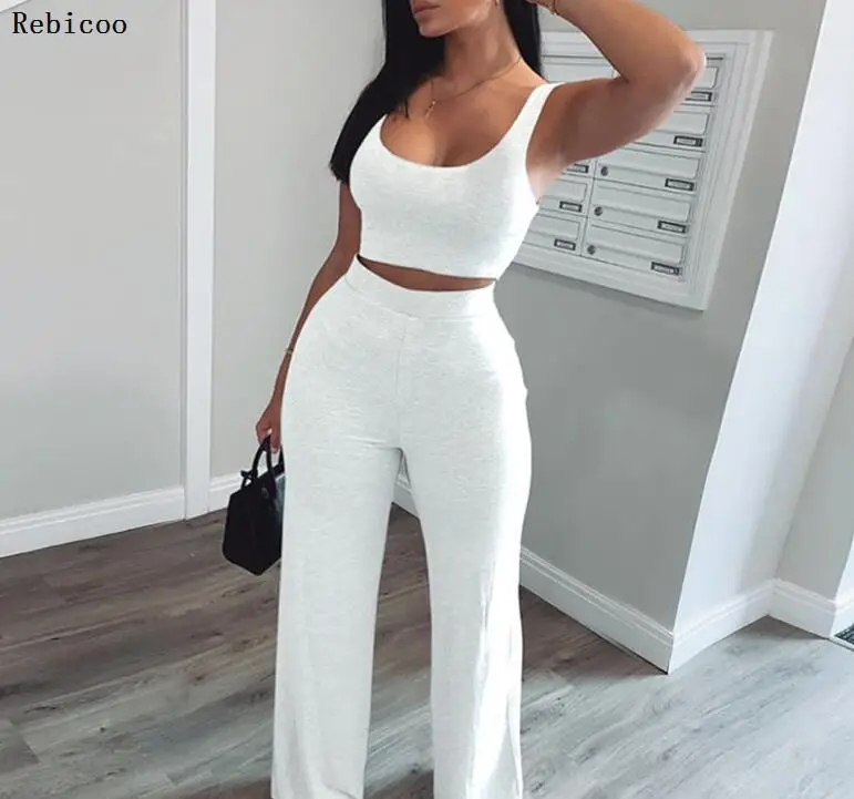 Two Piece Set Women Solid Crop Short Tank Top & Long Pants Set Two Piece Set Casual Look Women Suits Outfits Matching Sets
Two Piece Set Women Solid Crop Short Tank Top & Long Pants Set Two Piece Set Casual Look Women Suits Outfits Matching Sets