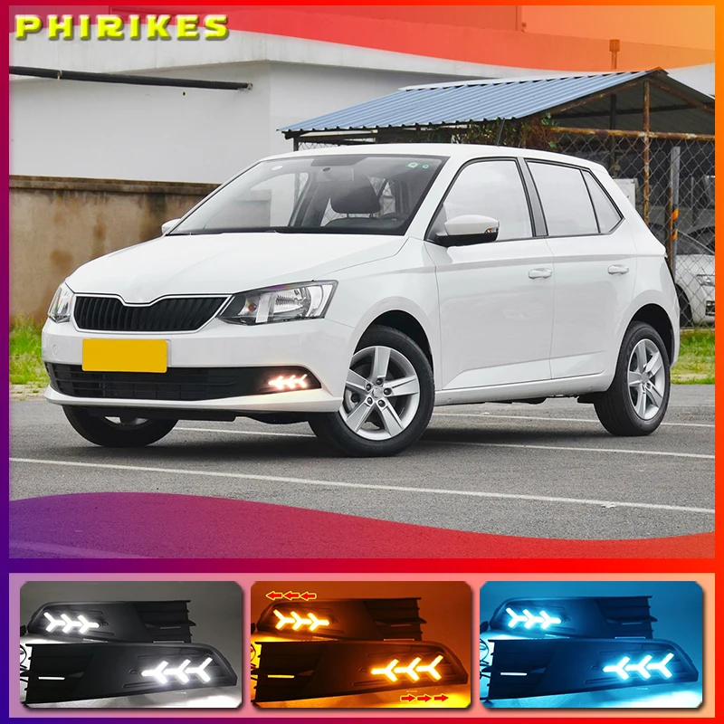 1 Pair For SKODA Fabia 2015-2017 12V ABS LED DRL Daytime Running Lights Fog Lamp Cover Car- styling
1 Pair For SKODA Fabia 2015-2017 12V ABS LED DRL Daytime Running Lights Fog Lamp Cover Car- styling