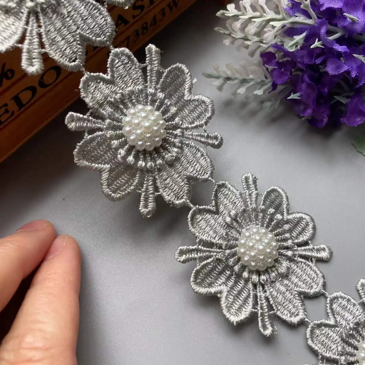 New 10x Gray Double Layered Pearl Flower Handmade Lace Trim Ribbon Beaded Embroidered Applique Dress DIY Sewing Craft 5cm X 5cm
New 10x Gray Double Layered Pearl Flower Handmade Lace Trim Ribbon Beaded Embroidered Applique Dress DIY Sewing Craft 5cm X 5cm