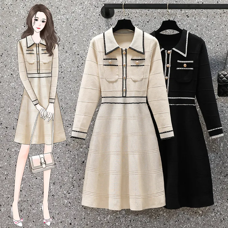 EHQAXIN Women's Knitted Dresses 2021 Autumn Simple French Long-Sleeved Button Casual Dress Small Fragrance Style M-4XL
EHQAXIN Women's Knitted Dresses 2021 Autumn Simple French Long-Sleeved Button Casual Dress Small Fragrance Style M-4XL