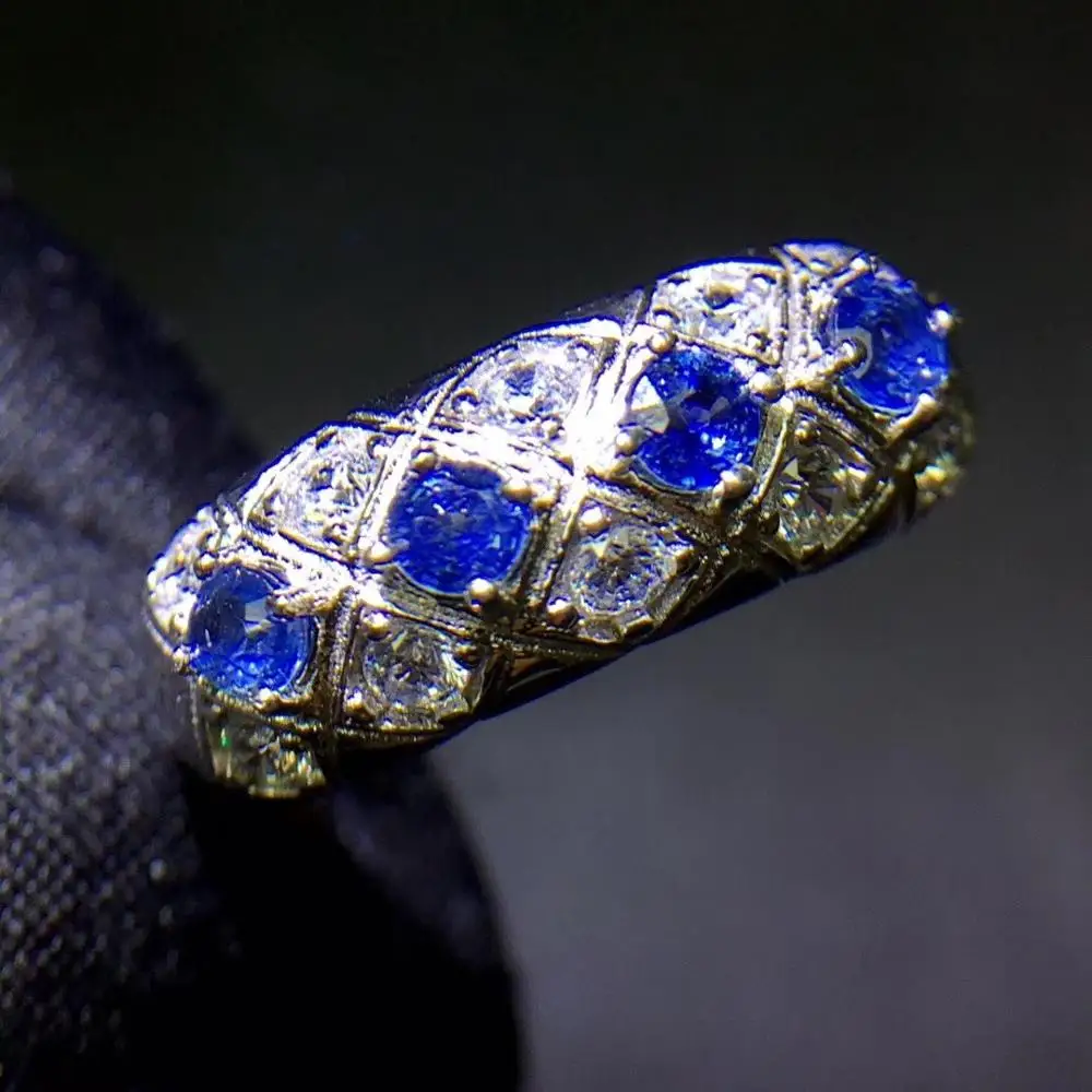 Wedding Ring Natural and Real Blue sapphire ring 925 sterling silver Fine handworked jewelry Finger rings
Wedding Ring Natural and Real Blue sapphire ring 925 sterling silver Fine handworked jewelry Finger rings
