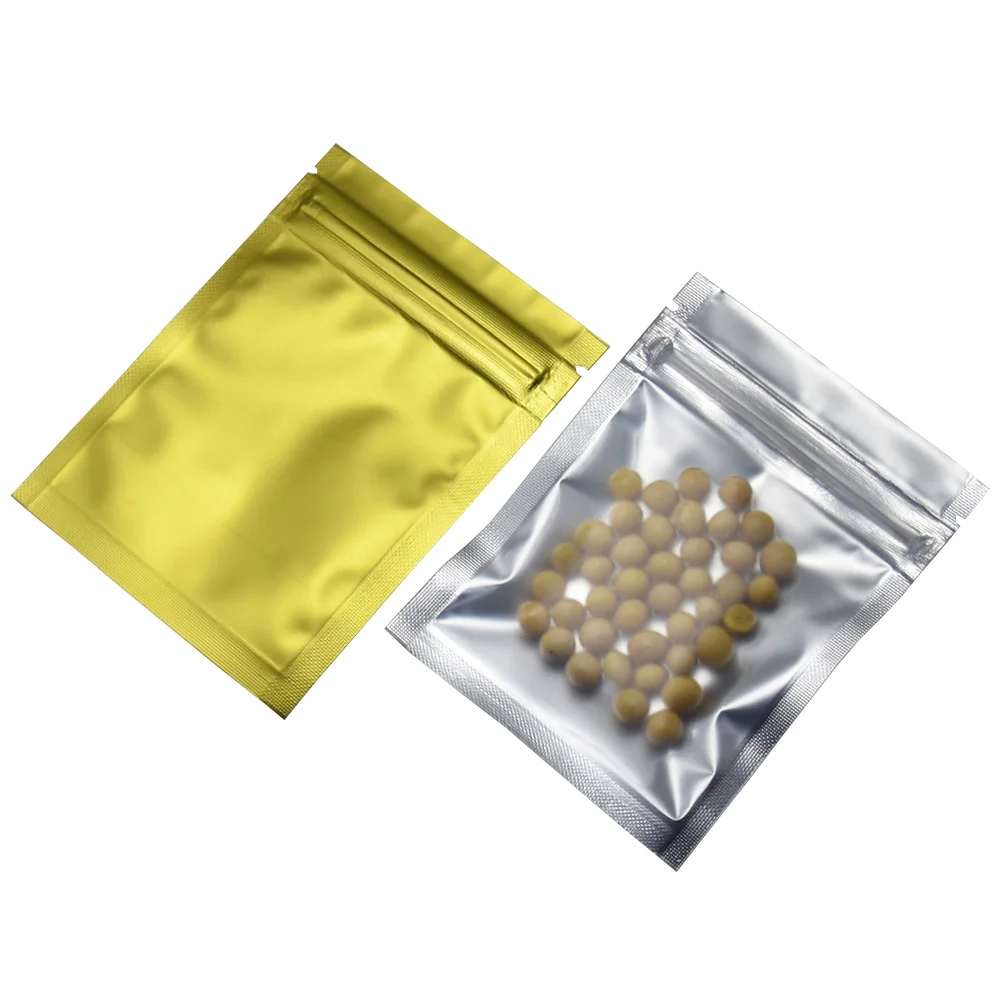 7.5x10cm Gold Matte Surface Zip Lock Aluminum Foil Package Bag 100Pieces Heat Sealable Clear Front Plastic Snacks Candys Bags
7.5x10cm Gold Matte Surface Zip Lock Aluminum Foil Package Bag 100Pieces Heat Sealable Clear Front Plastic Snacks Candys Bags