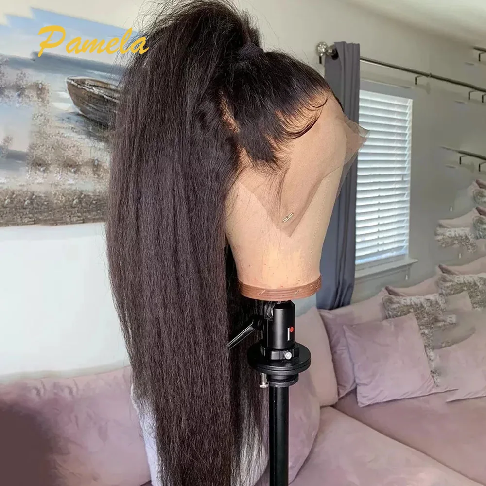 Double Texture Kinky Straight Preplucked Wigs 4x4 5x5 Lace Closure Yaki Straight Glueless Wig Human Hair Ready To Wear For Women
Double Texture Kinky Straight Preplucked Wigs 4x4 5x5 Lace Closure Yaki Straight Glueless Wig Human Hair Ready To Wear For Women