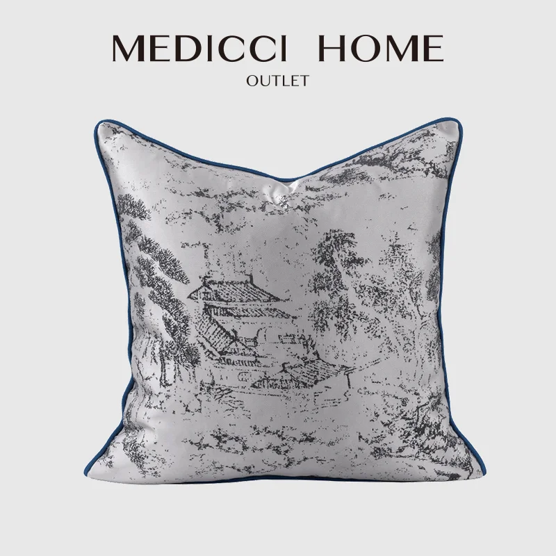 Medicci Home Asian Throw Pillow Cushion Cover Chinese Landscape Painting Jacquard Decorative Square Accent Pillow Case 45x45cm
Medicci Home Asian Throw Pillow Cushion Cover Chinese Landscape Painting Jacquard Decorative Square Accent Pillow Case 45x45cm