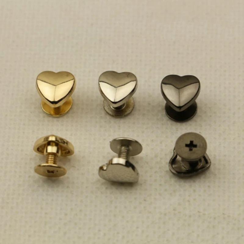 100pcs Heart Shape Metal Screw Back Rivets for Leather Studs Nail Garment Leather Craft Belt Wallet Bag Decoration Hardware 10mm
100pcs Heart Shape Metal Screw Back Rivets for Leather Studs Nail Garment Leather Craft Belt Wallet Bag Decoration Hardware 10mm