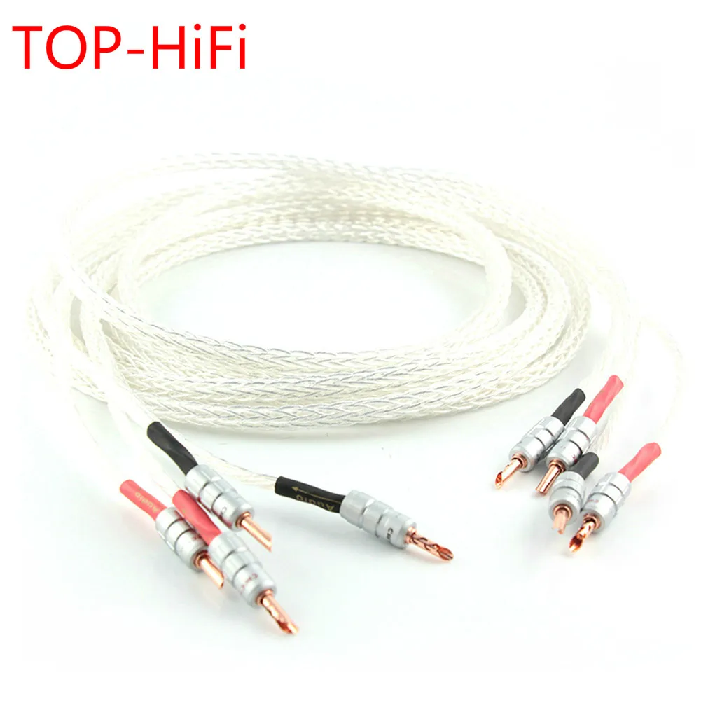 TOP-HiFi Pair 8AG 8N Single Crystal Silver Signal Line Y Banana Plug Amplifier Speaker Audio Cable for Amplifier
TOP-HiFi Pair 8AG 8N Single Crystal Silver Signal Line Y Banana Plug Amplifier Speaker Audio Cable for Amplifier