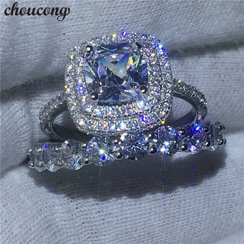 choucong Trendy ring set Round 5A zircon Crystal 925 sterling silver Engagement Wedding Band Rings For Women Bridal jewelry
choucong Trendy ring set Round 5A zircon Crystal 925 sterling silver Engagement Wedding Band Rings For Women Bridal jewelry