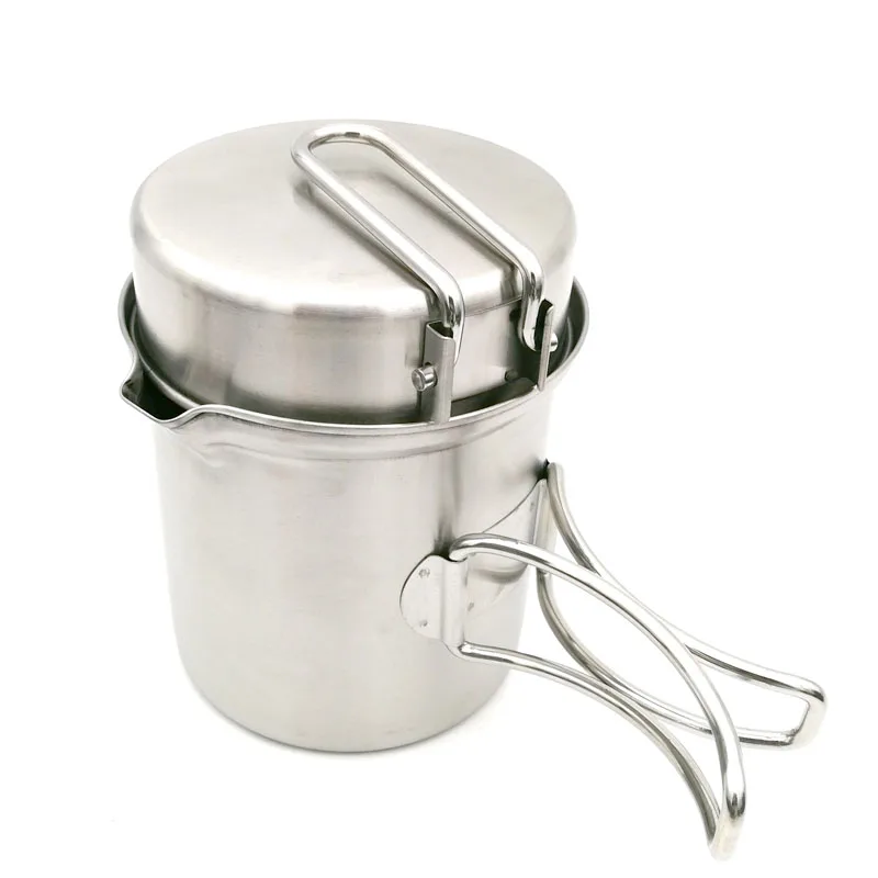 Camping Pot Outdoor Stainless Steel Portable Camping Pot Set 2 Pieces Camping Pot Set with Portable Storage Bag
Camping Pot Outdoor Stainless Steel Portable Camping Pot Set 2 Pieces Camping Pot Set with Portable Storage Bag