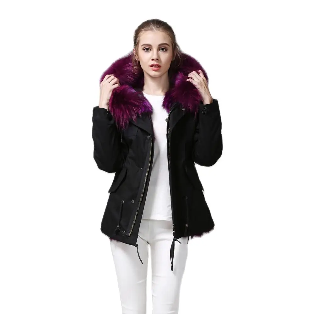 Modern Black And Purple Splicing Lining Parka Winter Reversible Overcoat Real Fox Fur Garment
Modern Black And Purple Splicing Lining Parka Winter Reversible Overcoat Real Fox Fur Garment