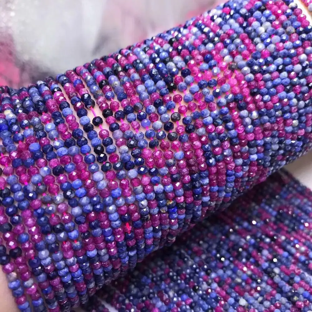 Ruby/sapphire roundelle faceted 2*3mm red/blue 38cm for DIY jewelry making loose beads FPPJ wholesale nature
Ruby/sapphire roundelle faceted 2*3mm red/blue 38cm for DIY jewelry making loose beads FPPJ wholesale nature