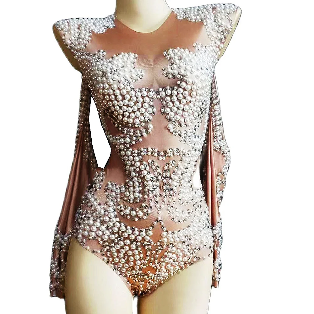 White Pearls Women Pole Dancing Stage Wear Sparkly Rhinestones Nightclub Costumes Evening Prom Off Shoulder Long Sleeve Jumpsuit
White Pearls Women Pole Dancing Stage Wear Sparkly Rhinestones Nightclub Costumes Evening Prom Off Shoulder Long Sleeve Jumpsuit