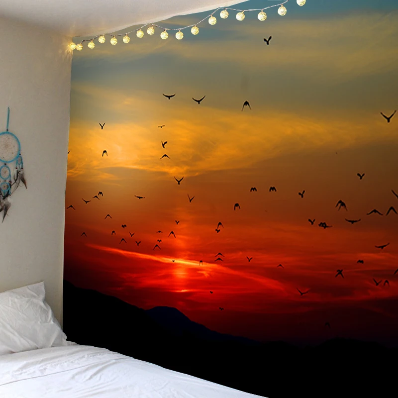 Landscape, Bird, Dusk, Tapestry Decoration Bedroom Living Room University Room Picnic Travel Tapestry
Landscape, Bird, Dusk, Tapestry Decoration Bedroom Living Room University Room Picnic Travel Tapestry