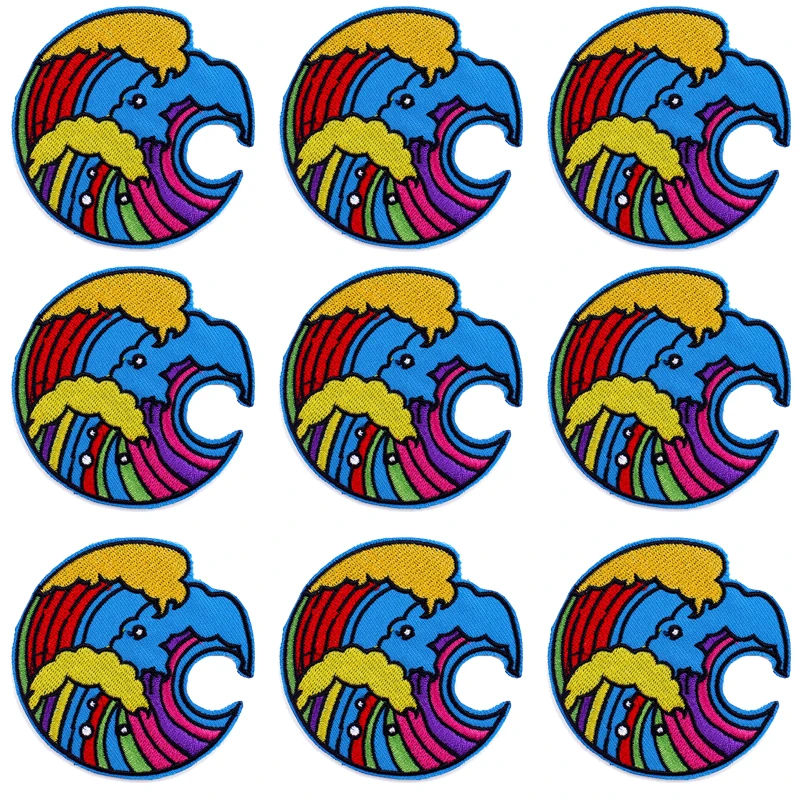 Pulaqi 10 PCS Wholesale Colorful Ocean Waves Embroidered Patches For Clothing Stickers Round Patch Iron On Patches On Clothes
Pulaqi 10 PCS Wholesale Colorful Ocean Waves Embroidered Patches For Clothing Stickers Round Patch Iron On Patches On Clothes
