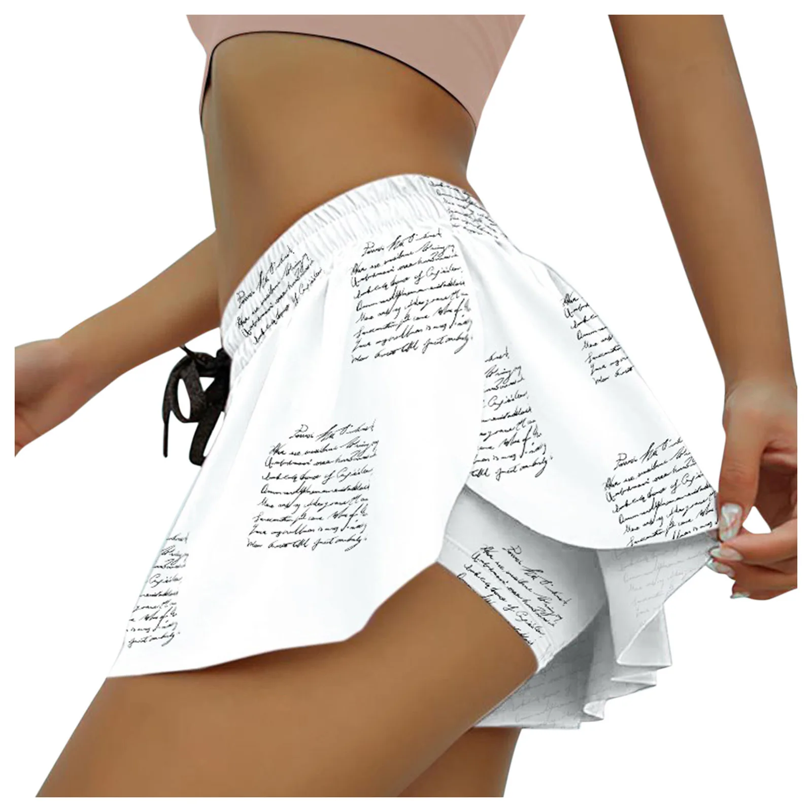 Womens Sexy Sports Shorts Skirt Girls Gym Dance Skirt Printed Drawstring Pantskirt Anti-emptied Short Pant Fake Two Piece Ruffle
Womens Sexy Sports Shorts Skirt Girls Gym Dance Skirt Printed Drawstring Pantskirt Anti-emptied Short Pant Fake Two Piece Ruffle