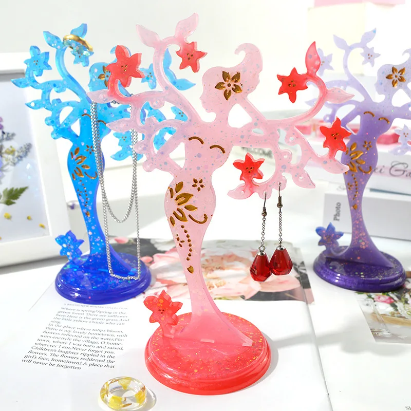 DIY Crystal Epoxy Resin Silicone Beauty Jewelry Holder Mould Jewelry Display Stand Swing Table Silicone Mould
DIY Crystal Epoxy Resin Silicone Beauty Jewelry Holder Mould Jewelry Display Stand Swing Table Silicone Mould