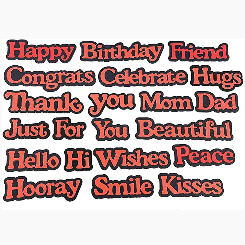 Alinacutle Metal Cutting Die Cut 22Pcs Letters Word Set Scrapbooking Paper Craft Handmade Album Card Punch Template
Alinacutle Metal Cutting Die Cut 22Pcs Letters Word Set Scrapbooking Paper Craft Handmade Album Card Punch Template
