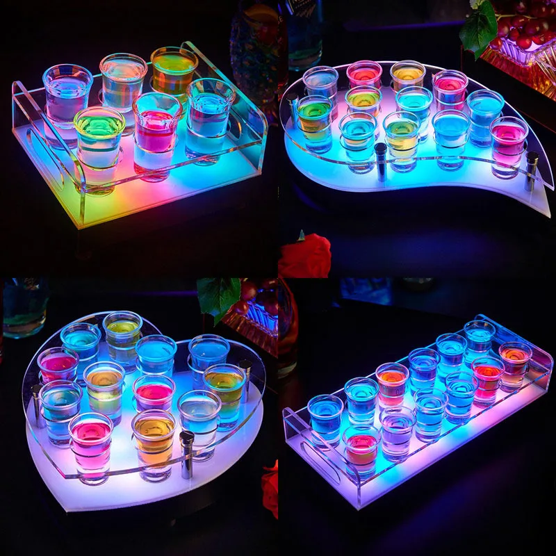 Heart Shaped LED Luminous Rechargeable Cocktail Cup Holder Acrylic Lighted 12 Glasses Display Stand VIP Shot Glass Service Tray
Heart Shaped LED Luminous Rechargeable Cocktail Cup Holder Acrylic Lighted 12 Glasses Display Stand VIP Shot Glass Service Tray