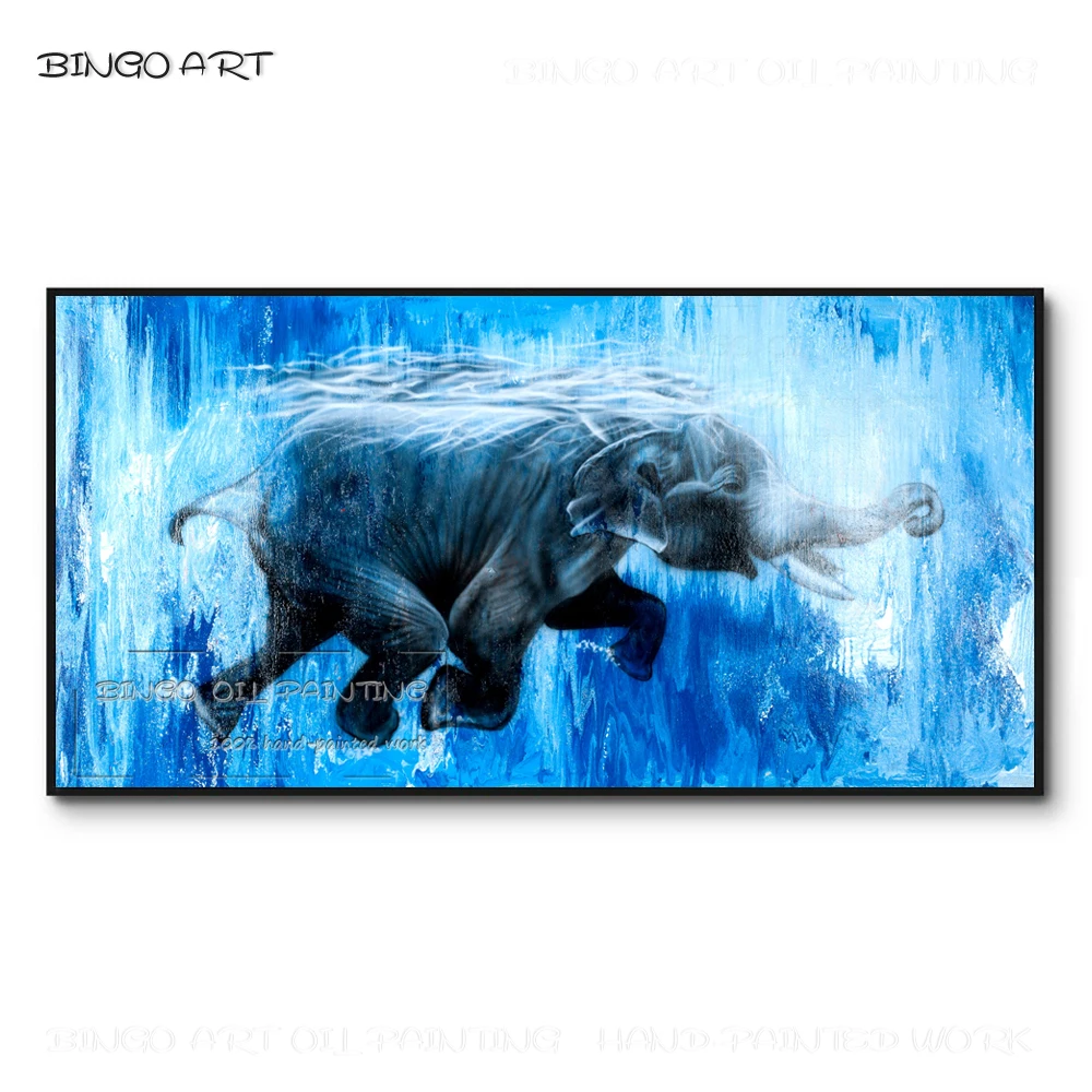 New Arrivals Hand-painted High Quality Elephant Swimming Oil Painting on Canvas Wall Art Funny Animal Swimming Elephant Painting
New Arrivals Hand-painted High Quality Elephant Swimming Oil Painting on Canvas Wall Art Funny Animal Swimming Elephant Painting
