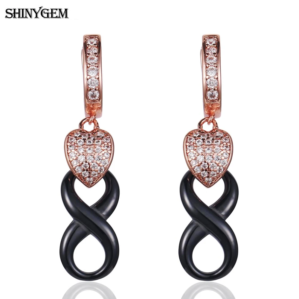 Trendy Ceramics Dangle Earring Micro Pave Zircon Rose Gold Plated Heart 8 Infinite Pattern Charm Jewellery For Women Wedding
Trendy Ceramics Dangle Earring Micro Pave Zircon Rose Gold Plated Heart 8 Infinite Pattern Charm Jewellery For Women Wedding