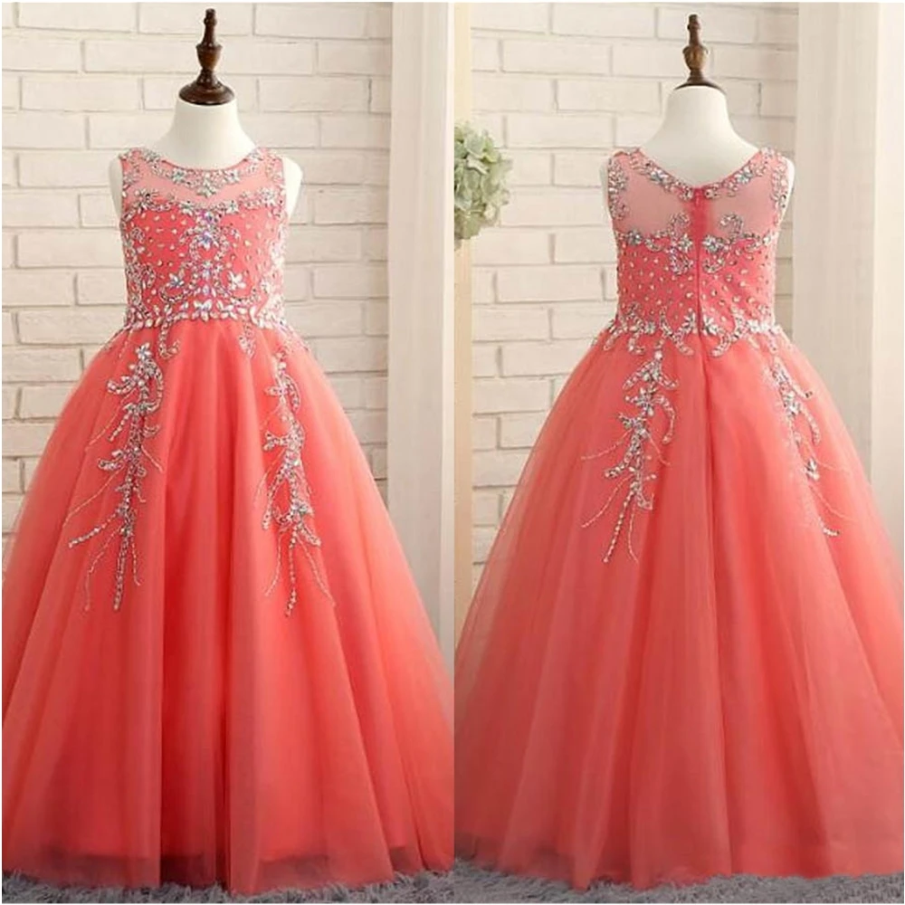 Tulle Kids Formal Wear Girls Pageant Birthday Christmas O-Neck Baby Children Party Dress Crystal Beaded Flower Girls Dresses
Tulle Kids Formal Wear Girls Pageant Birthday Christmas O-Neck Baby Children Party Dress Crystal Beaded Flower Girls Dresses