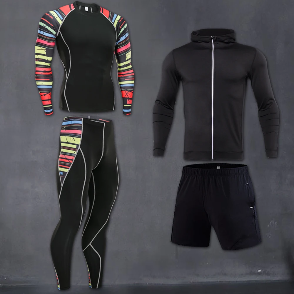 Quick Dry Men's Running Sets Compression Sports Suits Skinny Tights Clothes Gym Rashguard Fitness Sportswear Men 2021
Quick Dry Men's Running Sets Compression Sports Suits Skinny Tights Clothes Gym Rashguard Fitness Sportswear Men 2021