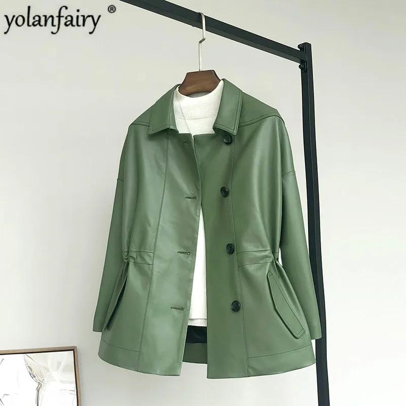 Green Real Leather Jacket Women Casual 100% Sheepskin Jacket Spring Autumn Coat Ladies New Arrival Cuero Genuino 99019 Pph400
Green Real Leather Jacket Women Casual 100% Sheepskin Jacket Spring Autumn Coat Ladies New Arrival Cuero Genuino 99019 Pph400