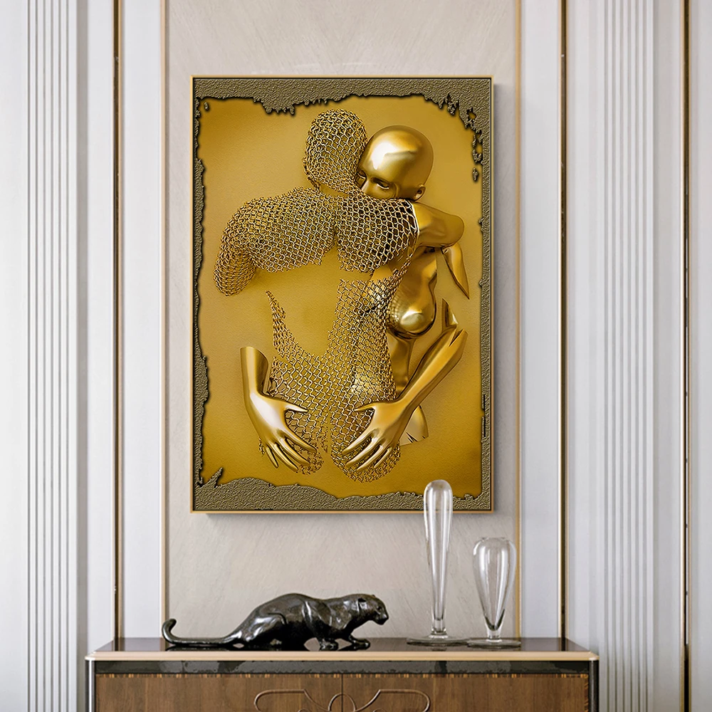 Metal Figure Statue Art Canvas Painting Posters and Prints Modern Lovers Sculpture Wall Pictures for Living Room Home Decoration
Metal Figure Statue Art Canvas Painting Posters and Prints Modern Lovers Sculpture Wall Pictures for Living Room Home Decoration