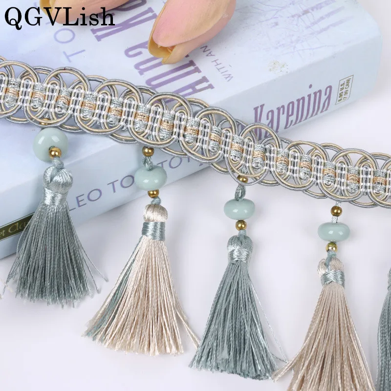 QGVLish 12M Jade Bead Curtain Tassel Fringe Lace Trim DIY Sewing Sofa Stage Cushion Curtain Accessories Lace Ribbon Belt Trims
QGVLish 12M Jade Bead Curtain Tassel Fringe Lace Trim DIY Sewing Sofa Stage Cushion Curtain Accessories Lace Ribbon Belt Trims