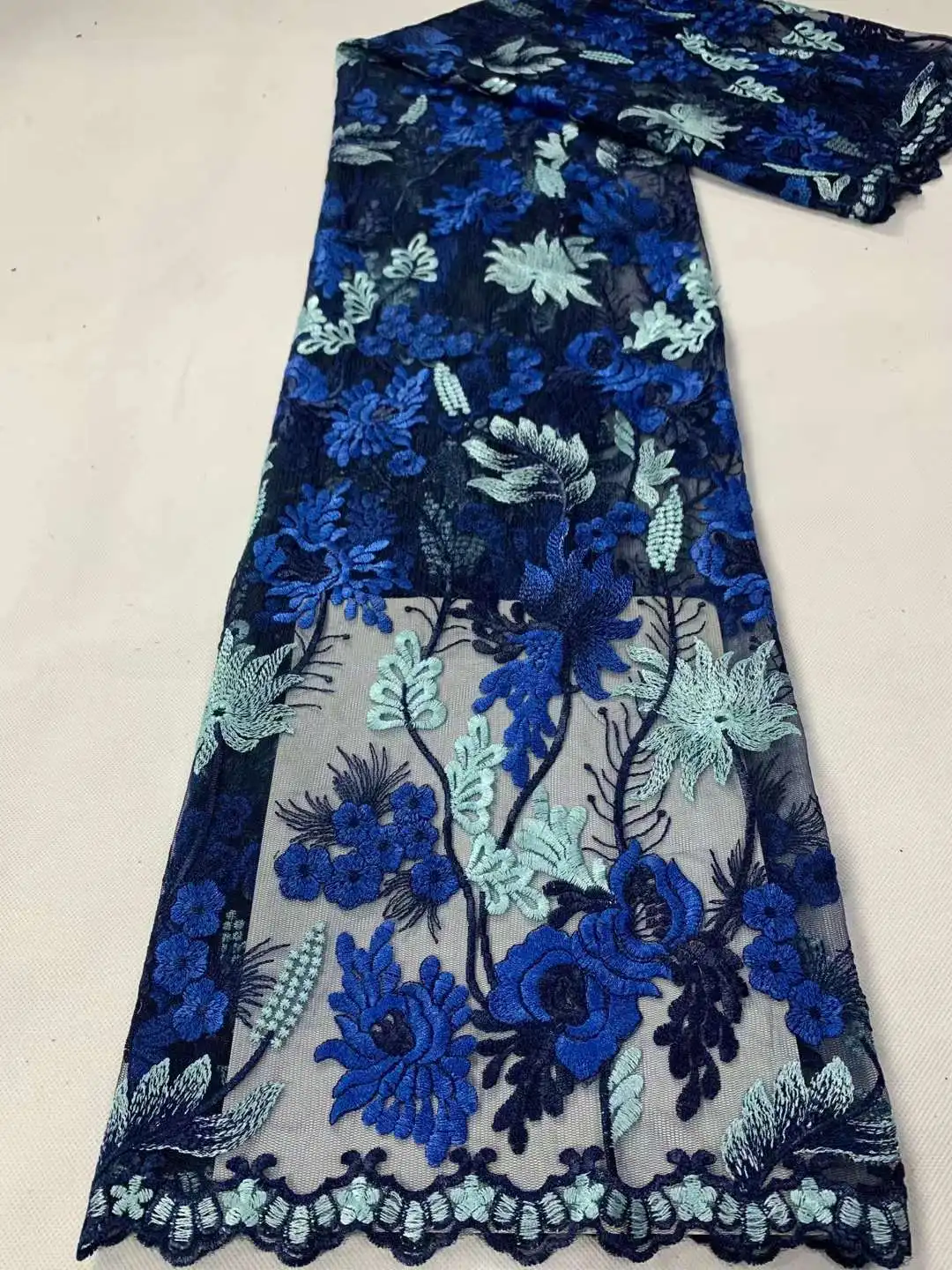 Hot Sale African Nigerian Mesh Lace Fabric Flowers Tulle Full Embroidery Craft Sewing Designer DIY Party Wedding Dress 5 Yards
Hot Sale African Nigerian Mesh Lace Fabric Flowers Tulle Full Embroidery Craft Sewing Designer DIY Party Wedding Dress 5 Yards