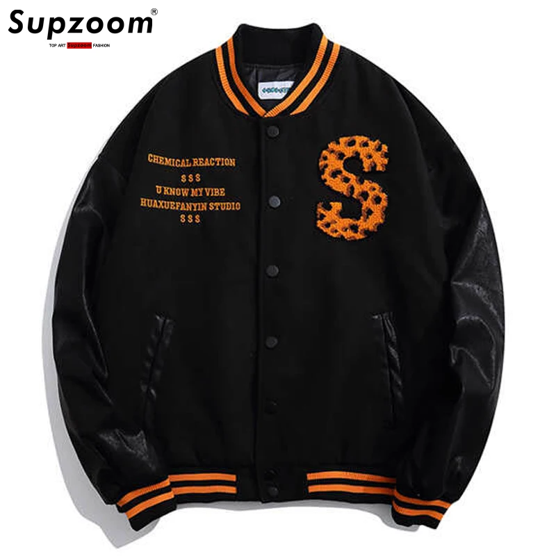 2021 New Arrival Top Fashion Cotton Single Breasted Rib Sleeve Thick Embroidery Bomber Jacket Men Leopard Baseball Loose Casual
2021 New Arrival Top Fashion Cotton Single Breasted Rib Sleeve Thick Embroidery Bomber Jacket Men Leopard Baseball Loose Casual