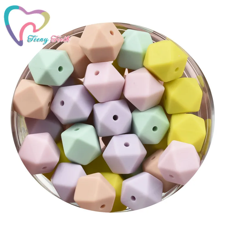 50 PCS 14-17 MM Candy Colors Hexagon Beads Teething Baby Chewable Nursing Necklace Jewelry DIY Pacifier Holder Loose Perles
50 PCS 14-17 MM Candy Colors Hexagon Beads Teething Baby Chewable Nursing Necklace Jewelry DIY Pacifier Holder Loose Perles
