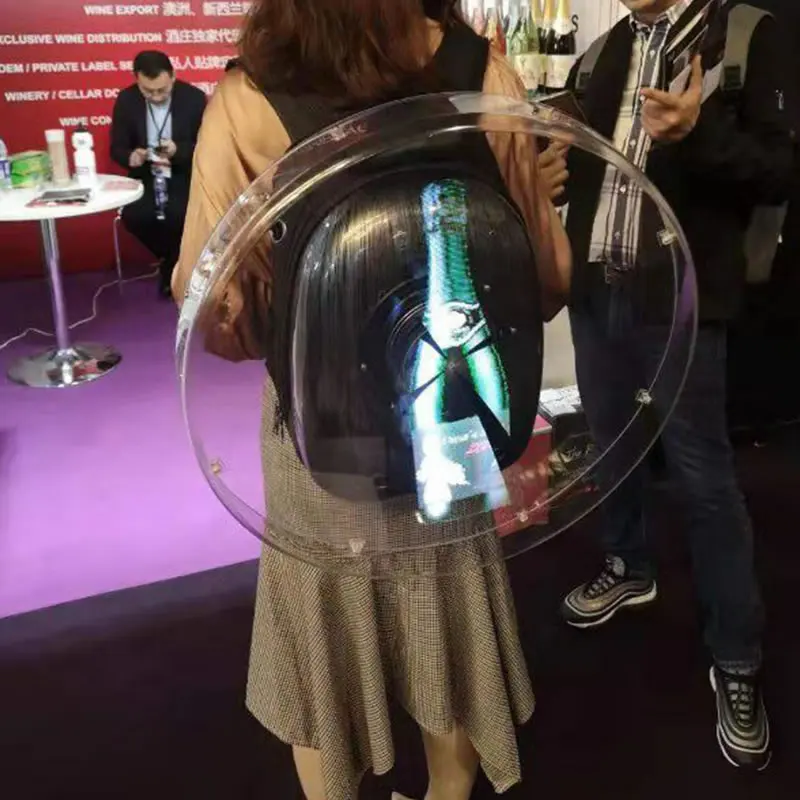 Universal LED holographic projector Portable holographic player 3D holographic display fan Unique backpack 3D holographic
Universal LED holographic projector Portable holographic player 3D holographic display fan Unique backpack 3D holographic