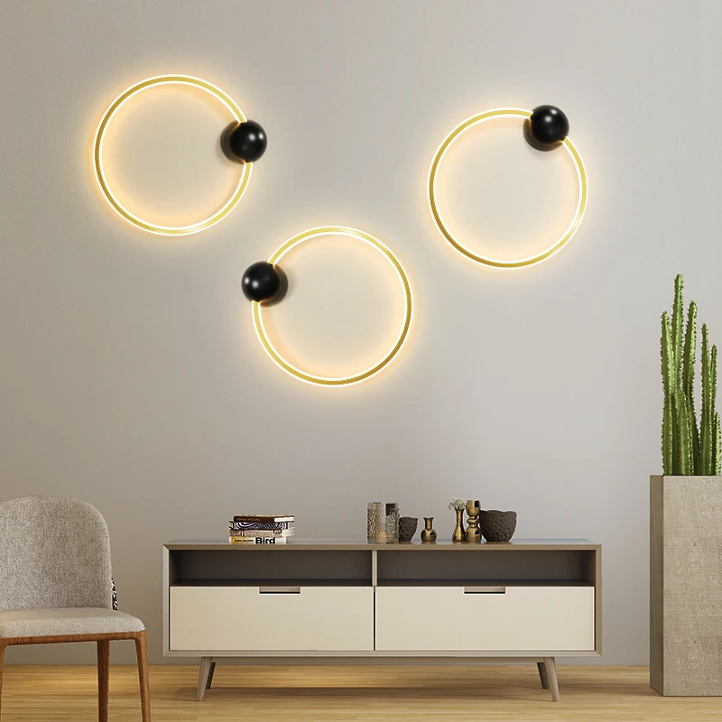 Designer ring led wall light Minimalist wall lamp living room decoration atmosphere lights Nordic room decor ceiling Lighting
Designer ring led wall light Minimalist wall lamp living room decoration atmosphere lights Nordic room decor ceiling Lighting