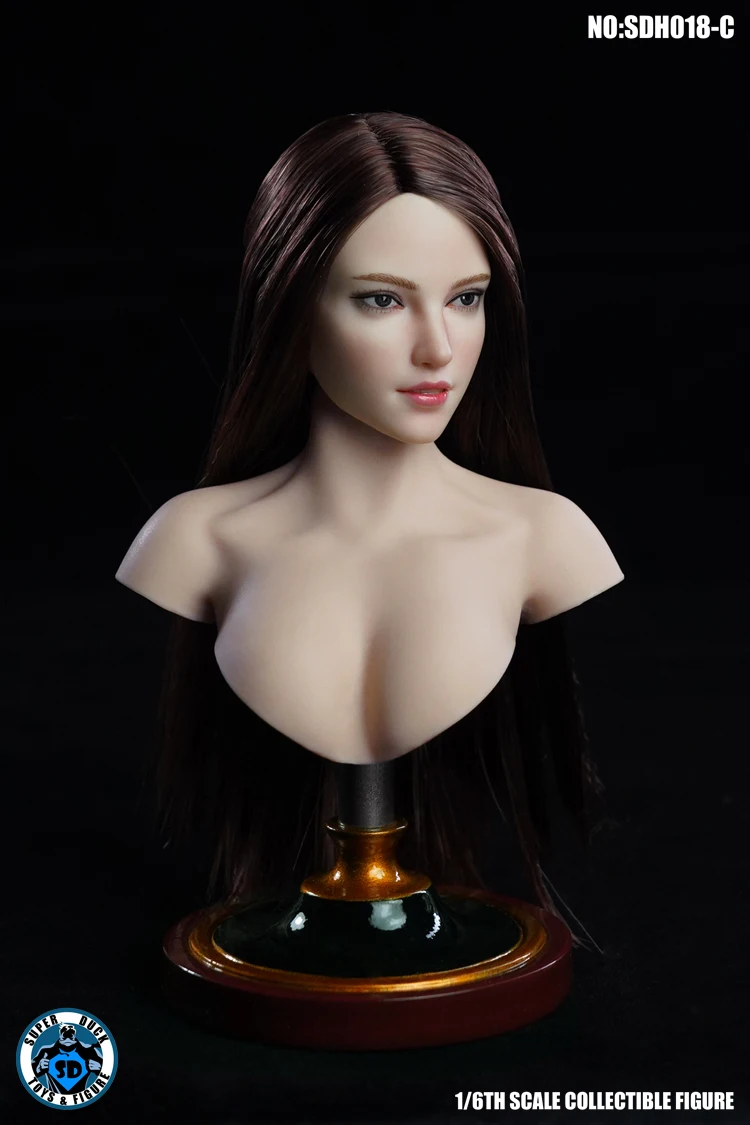 Super duck 1/6 female brown hair and carved head suitable for 12-inch pale skin TBLeague Phicen body sexy model doll 
Super duck 1/6 female brown hair and carved head suitable for 12-inch pale skin TBLeague Phicen body sexy model doll