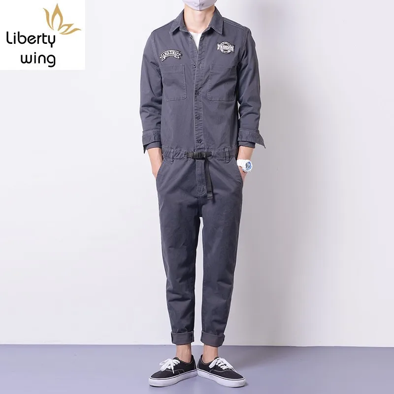Mens Jumpsuits Cargo Cotton One-Piece Long Sleeve Pants Casual Trousers Clothes Autumn Comfort Loose Rompers Retro Male Overalls
Mens Jumpsuits Cargo Cotton One-Piece Long Sleeve Pants Casual Trousers Clothes Autumn Comfort Loose Rompers Retro Male Overalls