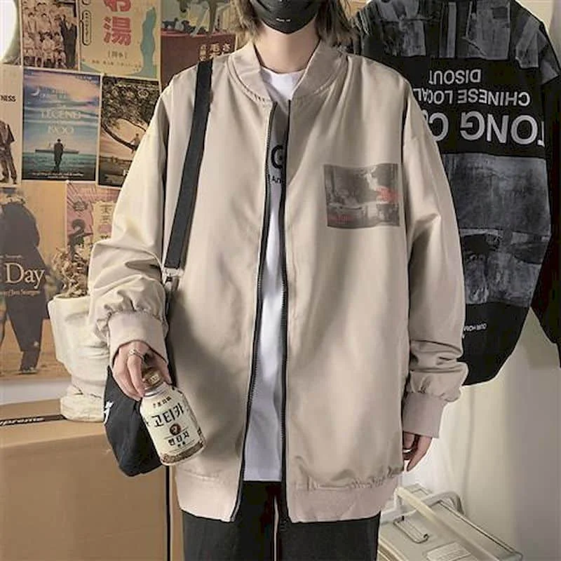 2021 spring and autumn men's baseball uniform jacket male loose Korean handsome long-sleeved trousers zipper pocket letters
2021 spring and autumn men's baseball uniform jacket male loose Korean handsome long-sleeved trousers zipper pocket letters