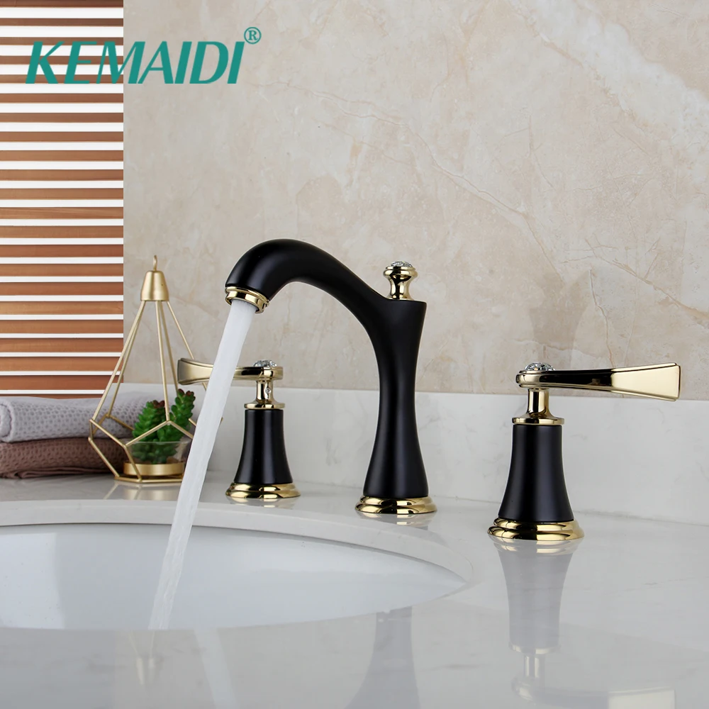 KEMAIDI Matte Black Antique Brass 3 Pcs Swivel Bathroom Bathtub Basin Deck Mount Faucet Stream Deck Mounted Basin Mixer Tap
KEMAIDI Matte Black Antique Brass 3 Pcs Swivel Bathroom Bathtub Basin Deck Mount Faucet Stream Deck Mounted Basin Mixer Tap